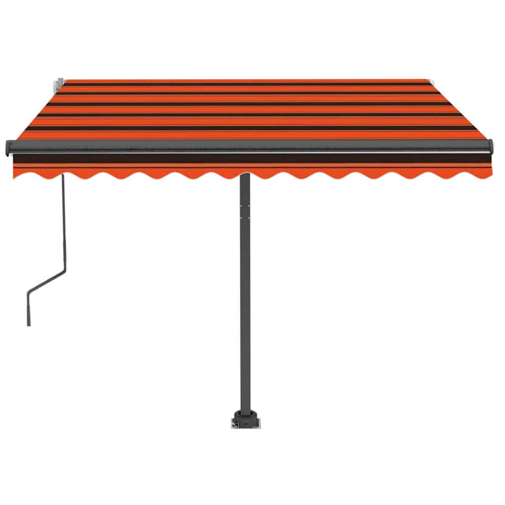 vidaXL Standmarkise Manuell Einziehbar 350x250 cm Orange/Braun