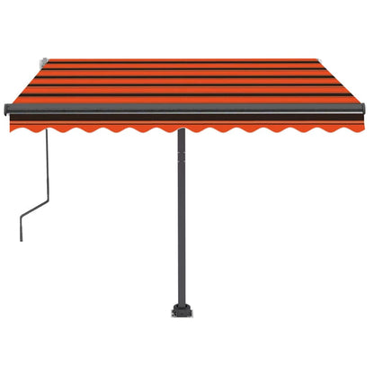 vidaXL Standmarkise Manuell Einziehbar 350x250 cm Orange/Braun