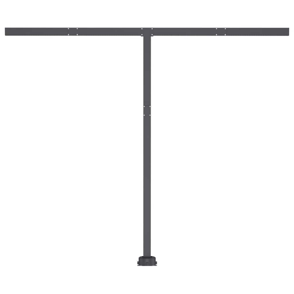 vidaXL Auvent manuel rétractable à LED 350x250 cm jaune et blanc