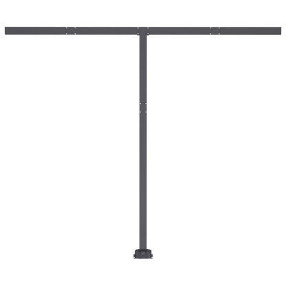 vidaXL Auvent manuel rétractable à LED 350x250 cm jaune et blanc