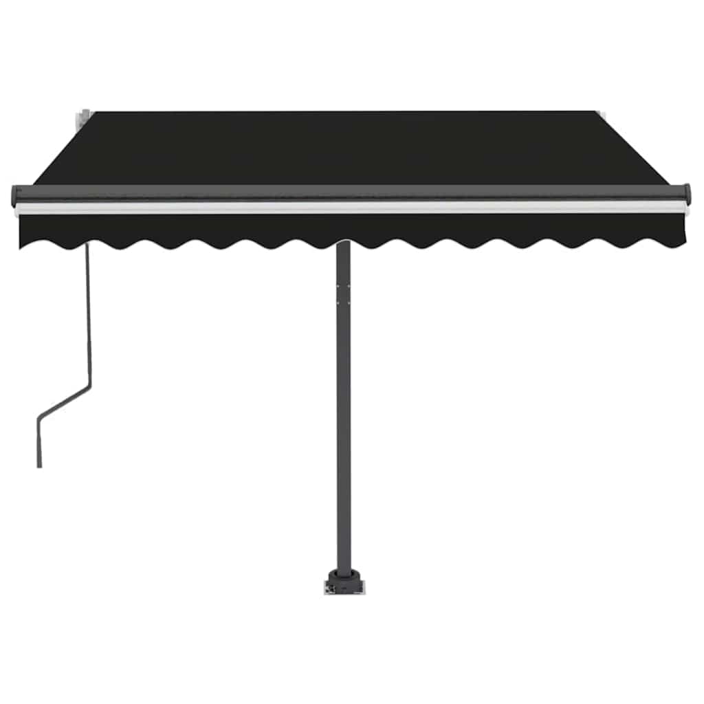 vidaXL Markise Manuell Einziehbar mit LED 350x250 cm Anthrazit