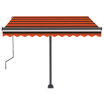 vidaXL Einziehbare Markise Handbetrieben LED 350x250 cm Orange Braun
