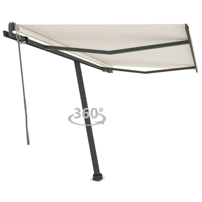 vidaXL Standmarkise Automatisch 350x250 cm Cremeweiß
