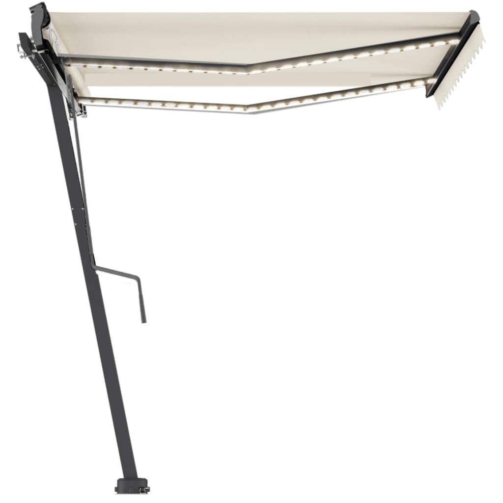 vidaXL Standmarkise Automatisch 350x250 cm Cremeweiß
