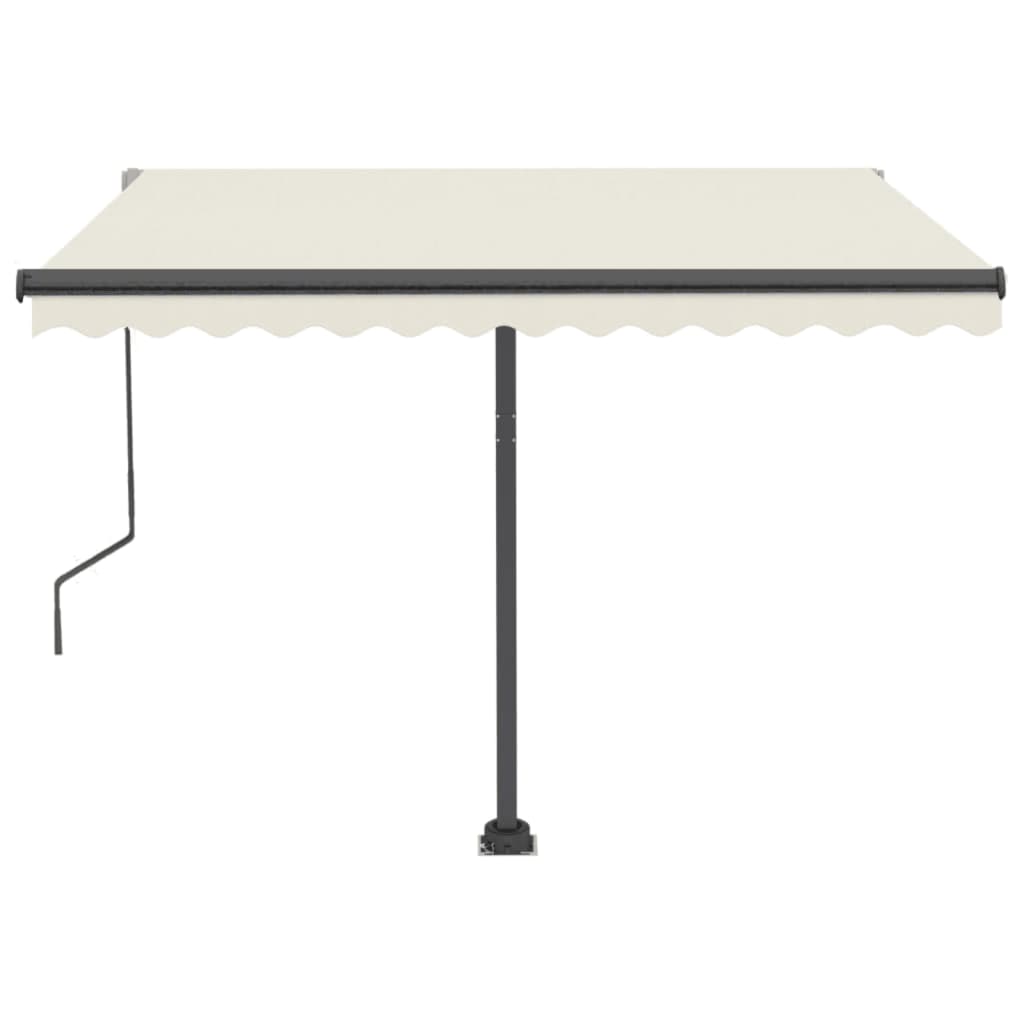 vidaXL Standmarkise Automatisch 350x250 cm Cremeweiß