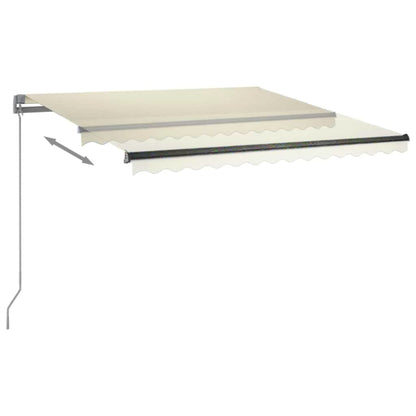 vidaXL Standmarkise Automatisch 350x250 cm Cremeweiß