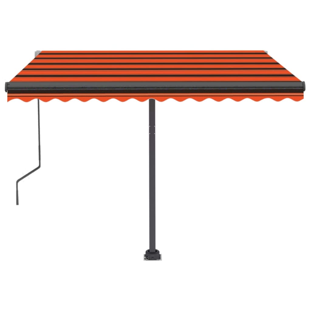 vidaXL Standmarkise Automatisch 350x250 cm Orange/Braun