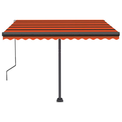 vidaXL Standmarkise Automatisch 350x250 cm Orange/Braun