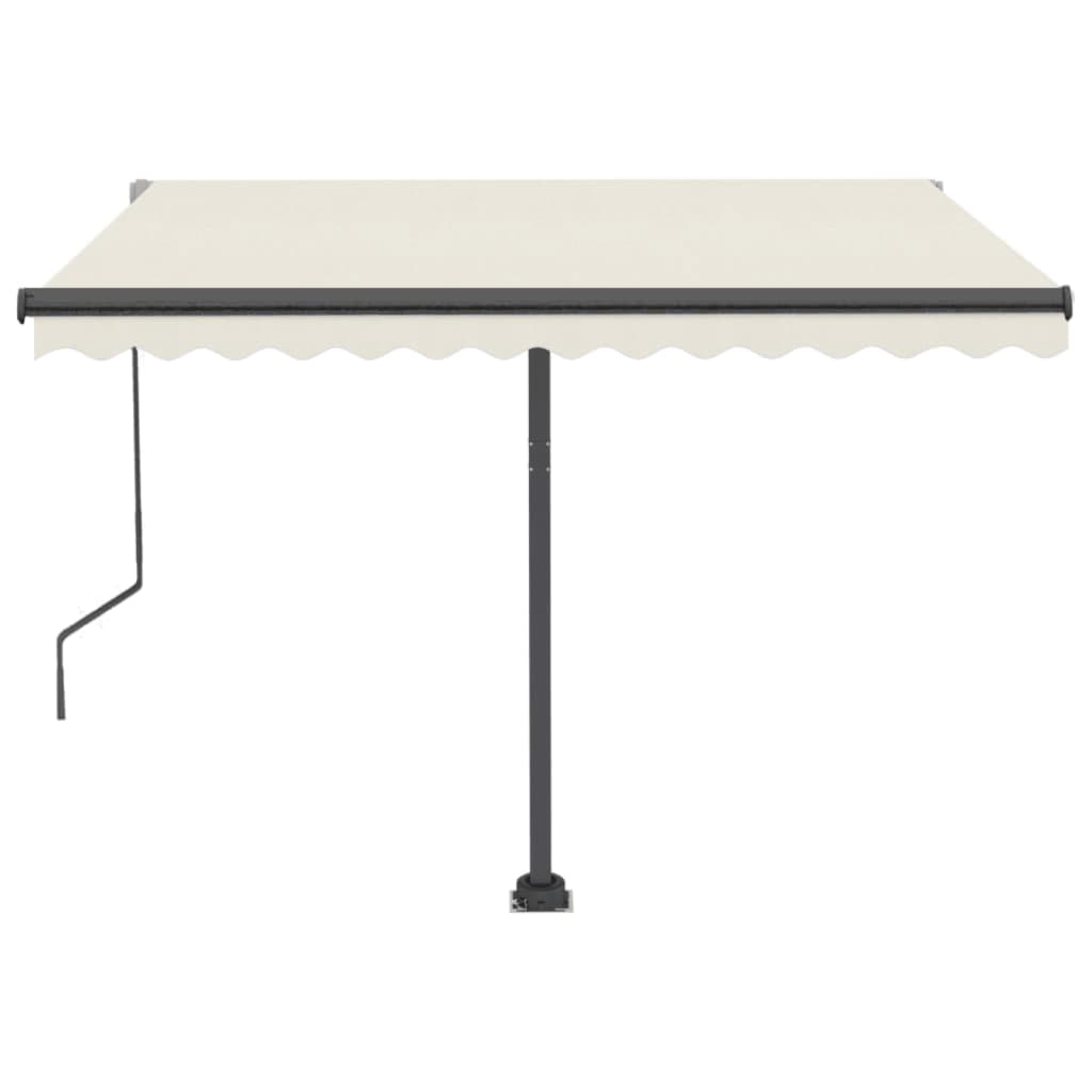 vidaXL Automatische Markise mit LED & Windsensor 350x250 cm Creme