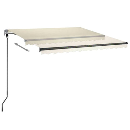 vidaXL Automatische Markise mit LED & Windsensor 350x250 cm Creme