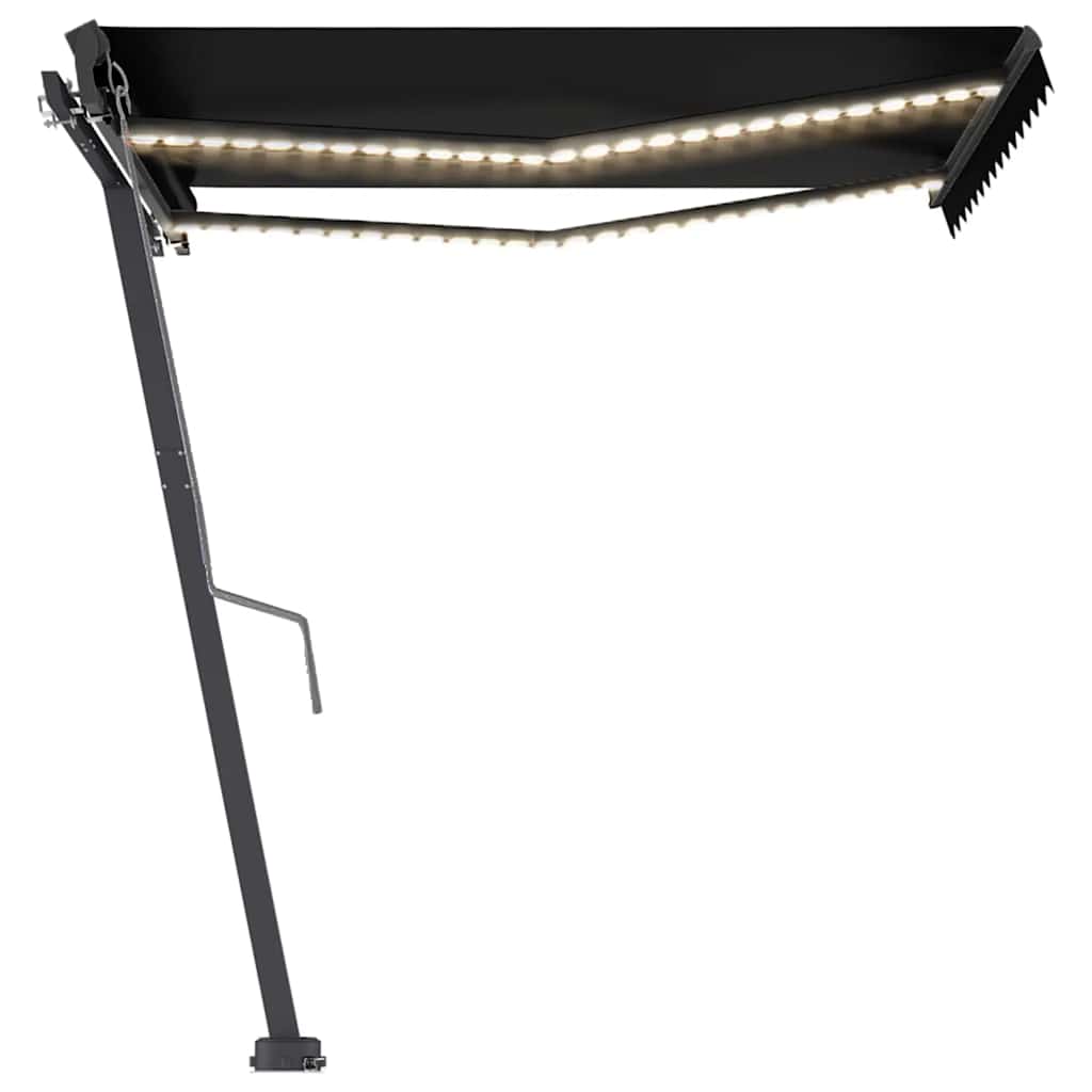 vidaXL Automatische Markise mit LED & Windsensor 350x250 cm Anthrazit
