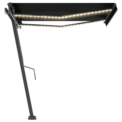 vidaXL Automatische Markise mit LED & Windsensor 350x250 cm Anthrazit