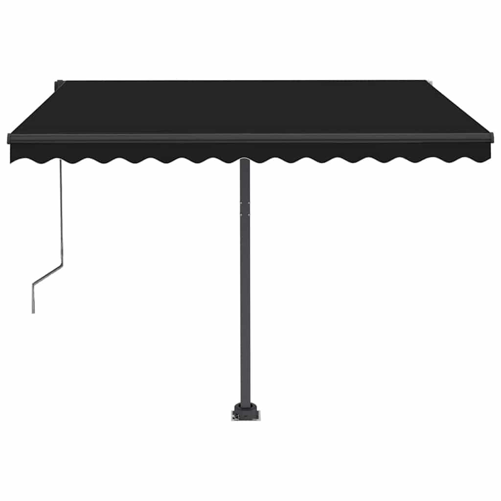 vidaXL Automatische Markise mit LED & Windsensor 350x250 cm Anthrazit