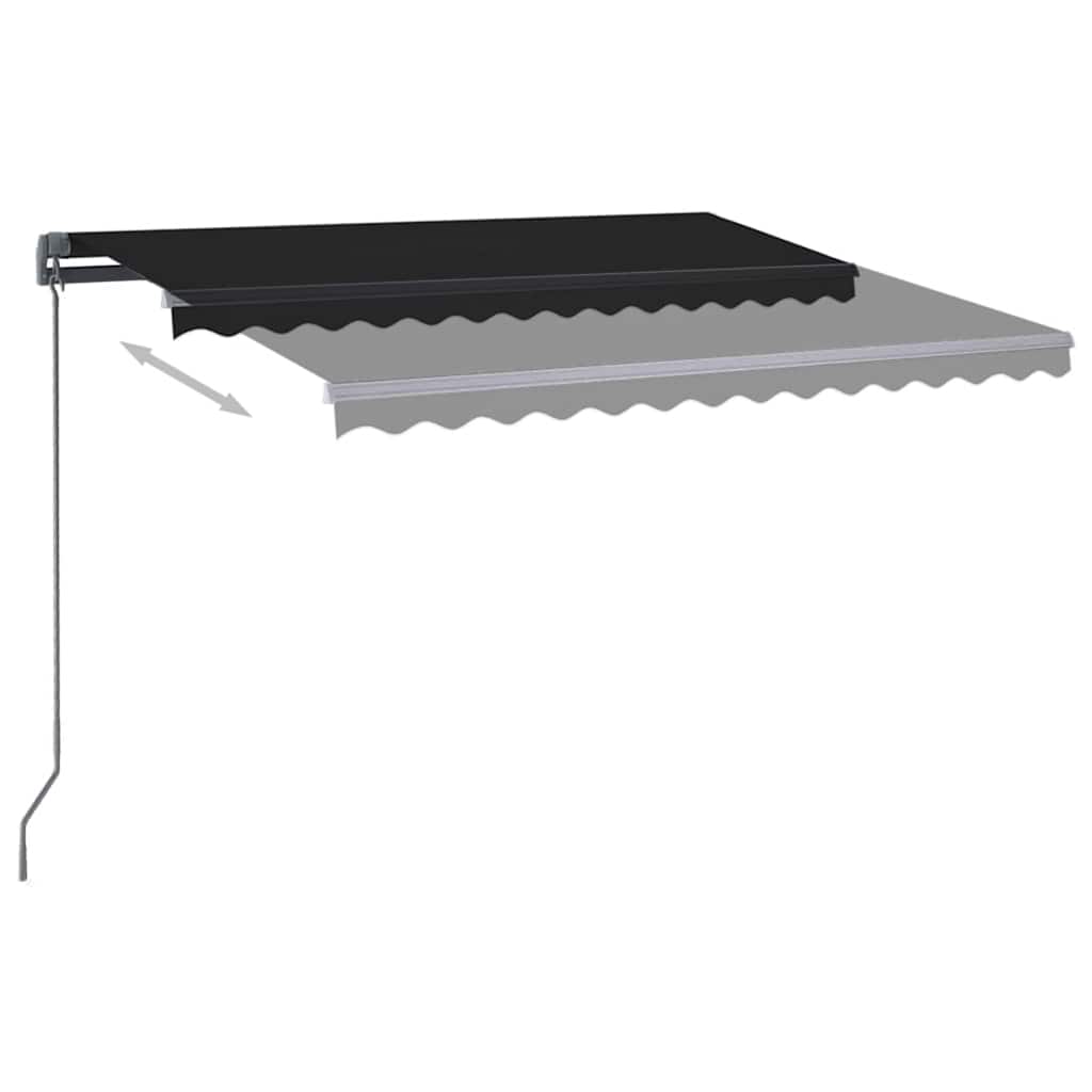vidaXL Automatische Markise mit LED & Windsensor 350x250 cm Anthrazit