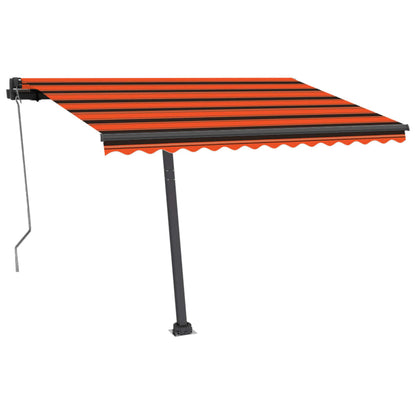 vidaXL Automatische Markise mit LED Windsensor 350x250 cm Orange/Braun
