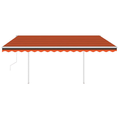 vidaXL Auvent automatique avec LED et capteur de vent 4x3 m orange et marron