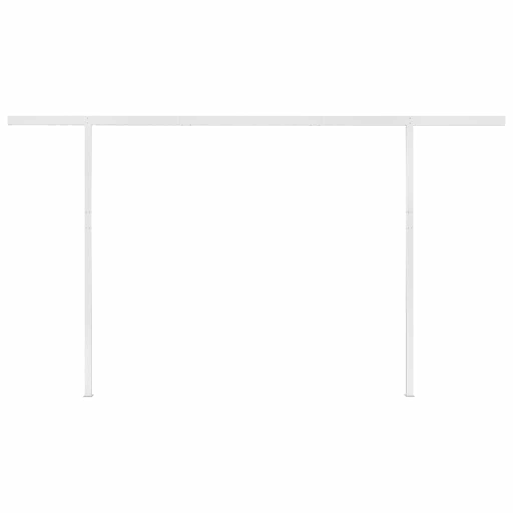 vidaXL Store banne manuel avec poteaux 4,5x3 m Anthracite