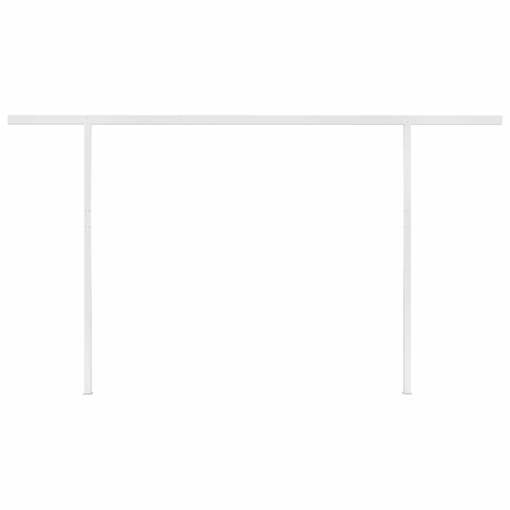 vidaXL Auvent manuel rétractable à LED 4,5x3 m Anthracite