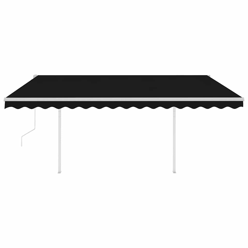 vidaXL Auvent Rétractable Automatique avec Poteau 4,5x3 m Anthracite