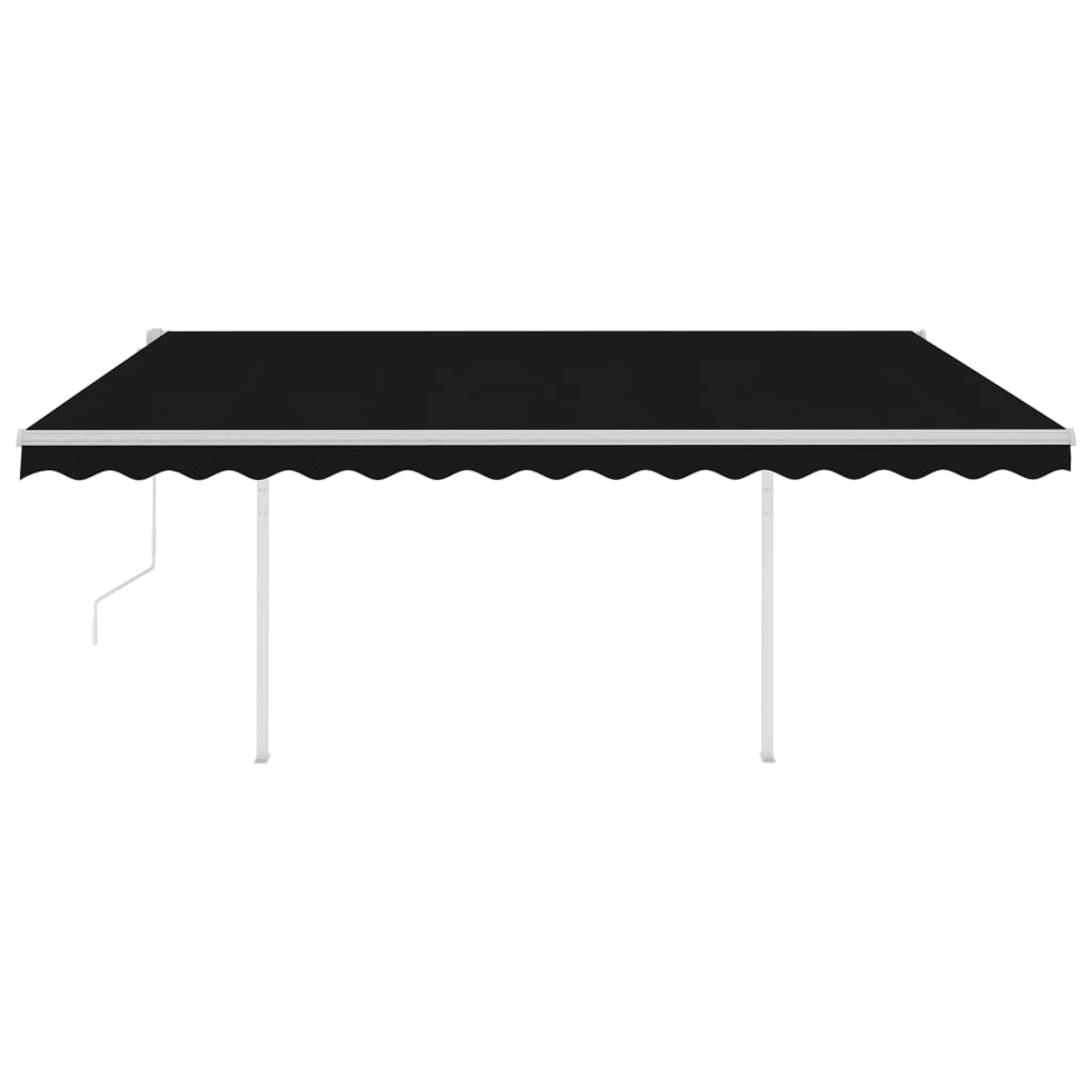 vidaXL Automatische Markise mit LED & Windsensor 4x3,5 m Anthrazit