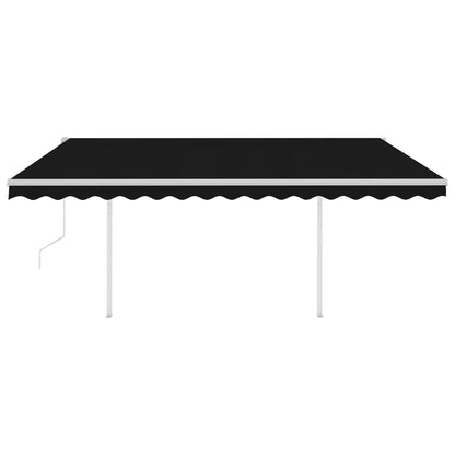 vidaXL Automatische Markise mit LED & Windsensor 4x3,5 m Anthrazit