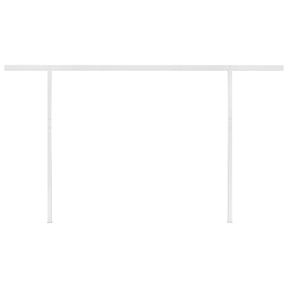 vidaXL Store manuel rétractable à LED 4,5x3,5 m Jaune et Blanc