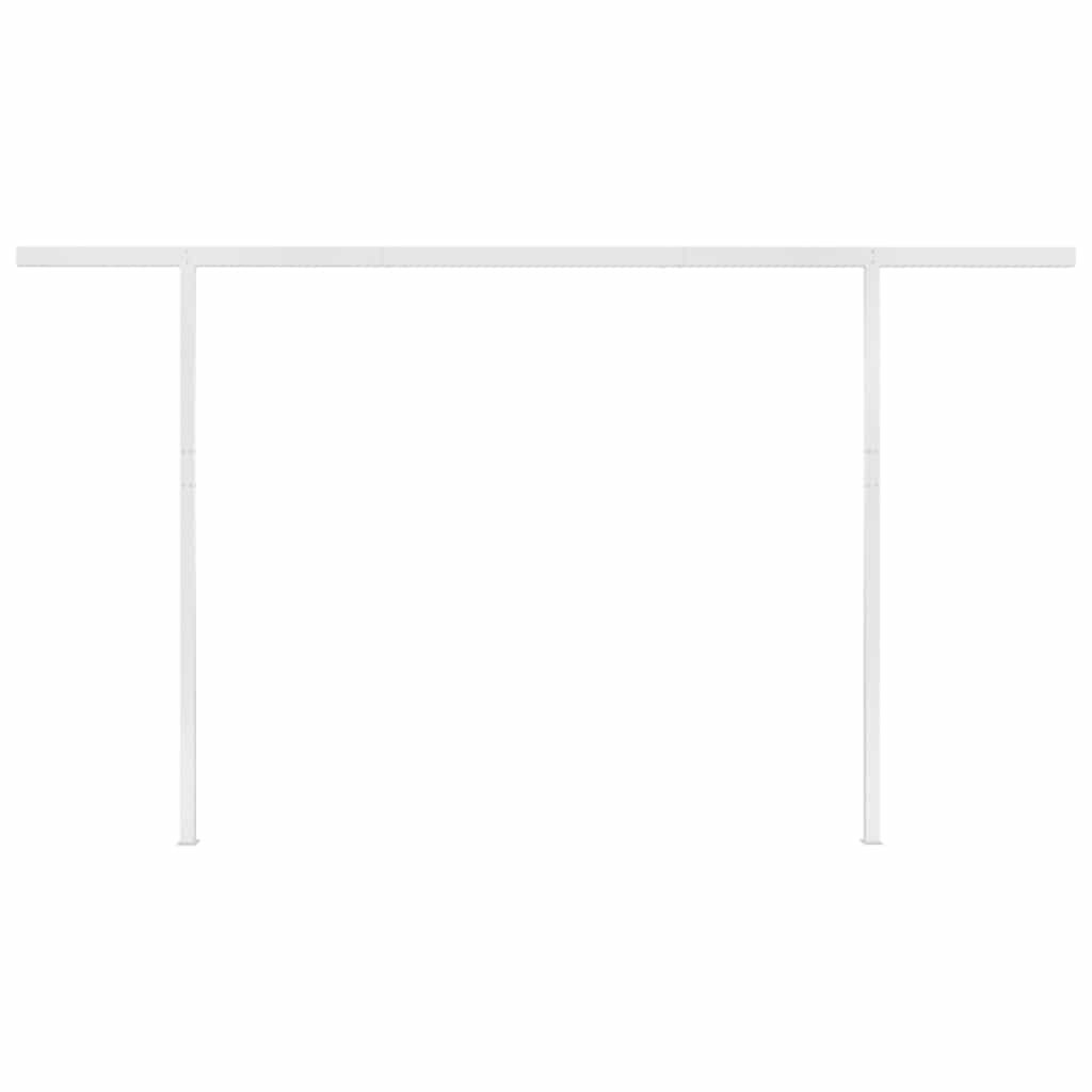 vidaXL Markise Manuell Einziehbar mit LED 4,5x3,5 m Orange & Braun