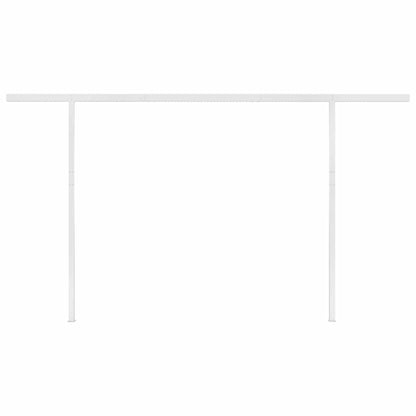 vidaXL Markise Manuell Einziehbar mit LED 4,5x3,5 m Orange & Braun