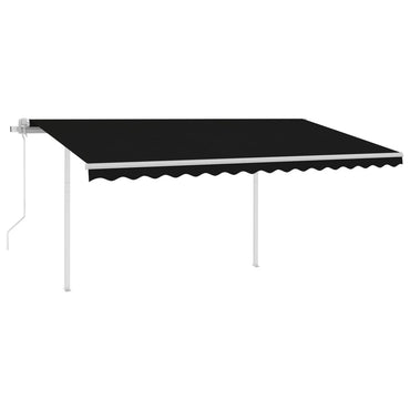vidaXL Auvent Rétractable Automatique avec Poteau 4,5x3,5 m Anthracite