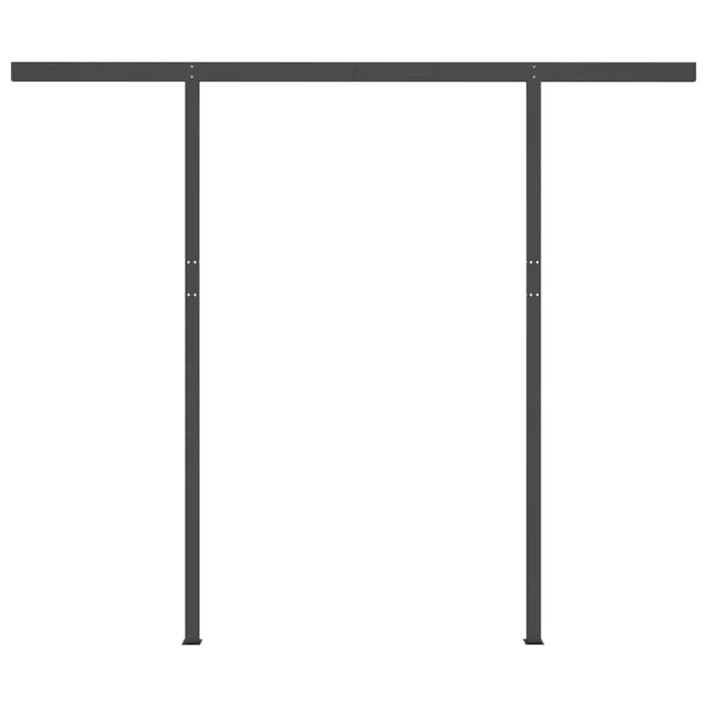 vidaXL Markise Manuell Einziehbar mit LED 3x2,5 m Orange und Braun