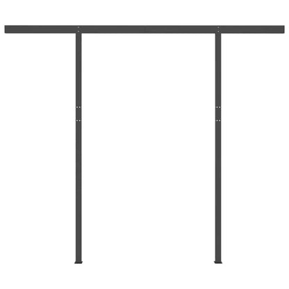 vidaXL Markise Manuell Einziehbar mit LED 3x2,5 m Orange und Braun