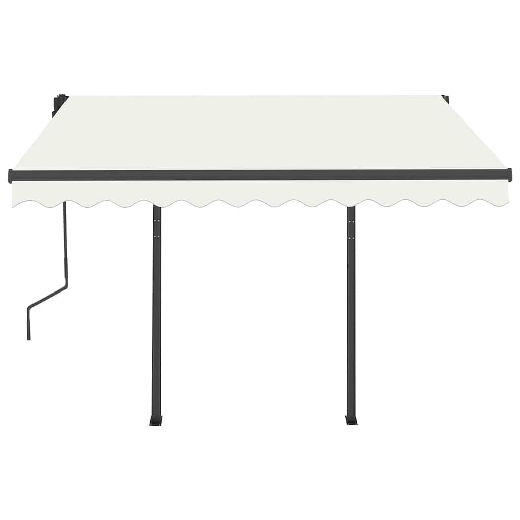 vidaXL Automatische Markise mit LED & Windsensor 3x2,5 m Creme