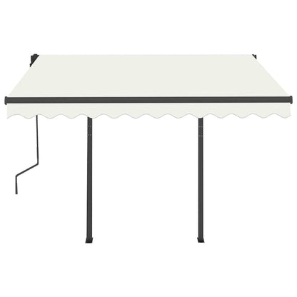 vidaXL Automatische Markise mit LED & Windsensor 3x2,5 m Creme