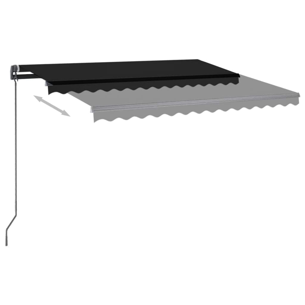 vidaXL Automatische Markise mit LED & Windsensor 3x2,5 m Anthrazit
