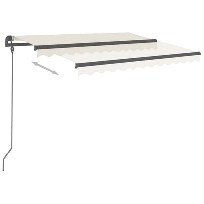 vidaXL Markise Manuell Einziehbar mit Pfosten 3,5x2,5 m Creme