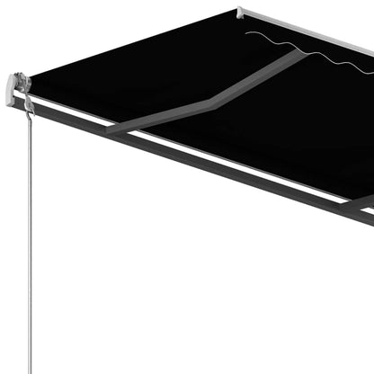 vidaXL Markise Manuell Einziehbar mit Pfosten 3,5x2,5 m Anthrazit