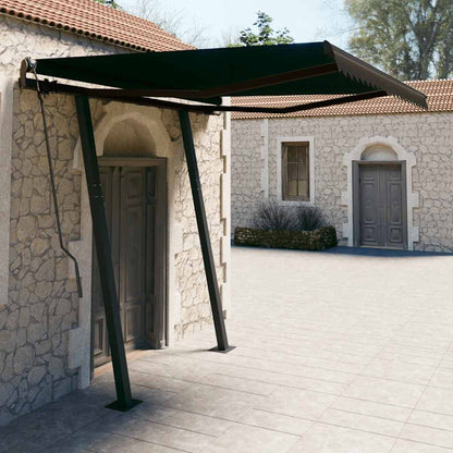 vidaXL Markise Manuell Einziehbar mit Pfosten 3,5x2,5 m Anthrazit