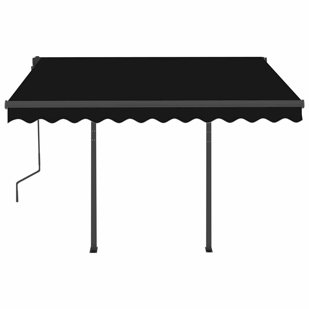 vidaXL Markise Manuell Einziehbar mit LED 3,5x2,5 m Anthrazit