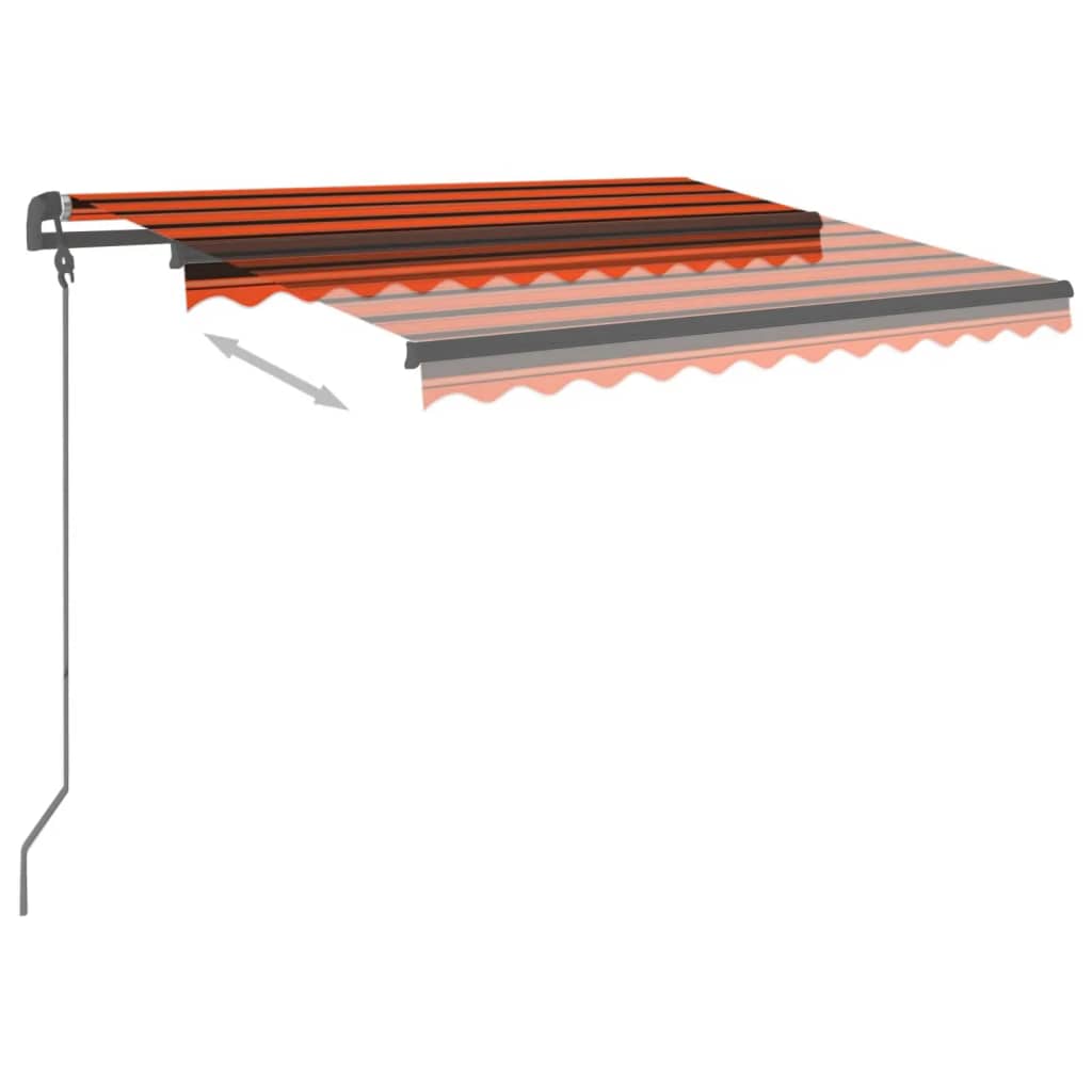 vidaXL Markise Automatisch Einziehbar mit Pfosten 3,5x2,5 m
