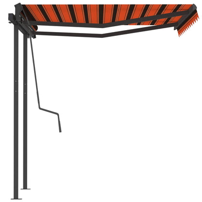 vidaXL Markise Automatisch Einziehbar mit Pfosten 3,5x2,5 m