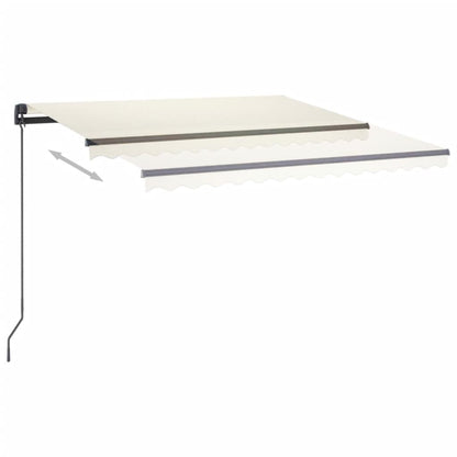 vidaXL Automatische Markise mit LED & Windsensor 3,5x2,5 m Cremeweiß