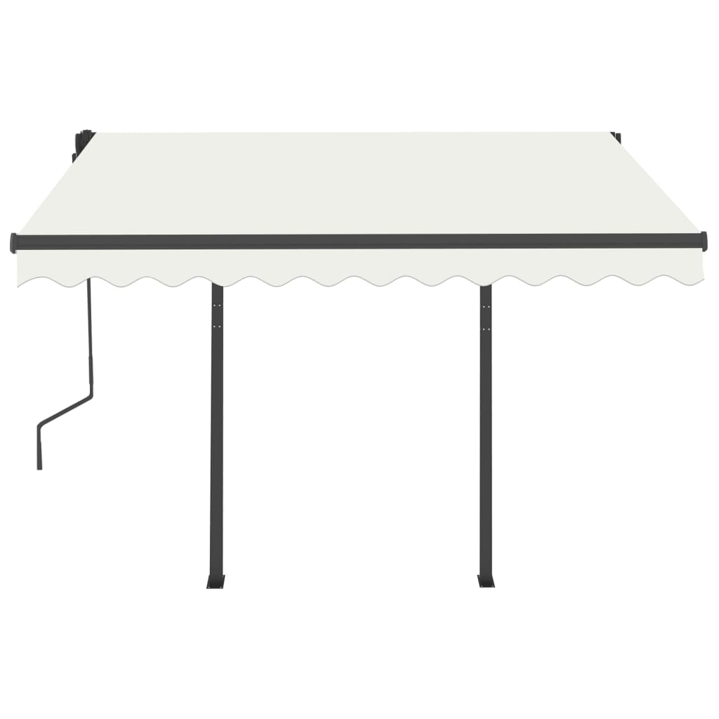 vidaXL Automatische Markise mit LED & Windsensor 3,5x2,5 m Cremeweiß