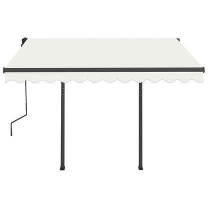 vidaXL Automatische Markise mit LED & Windsensor 3,5x2,5 m Cremeweiß
