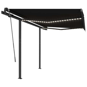 vidaXL Automatische Markise mit LED & Windsensor 3,5x2,5 m Anthrazit