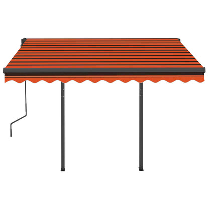 vidaXL Automatische Markise mit LED & Windsensor 3,5x2,5m Orange Braun