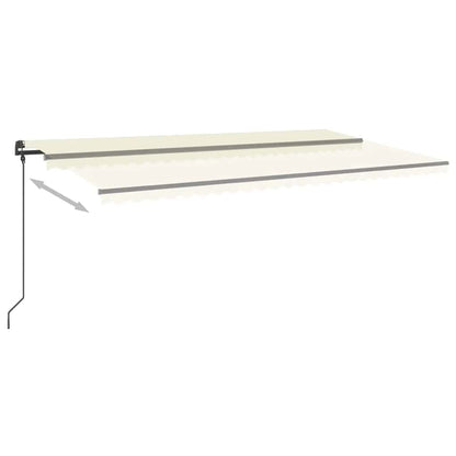 vidaXL Markise Manuell Einziehbar mit Pfosten 6x3 m Creme