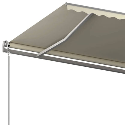 vidaXL Markise Manuell Einziehbar mit Pfosten 6x3 m Creme