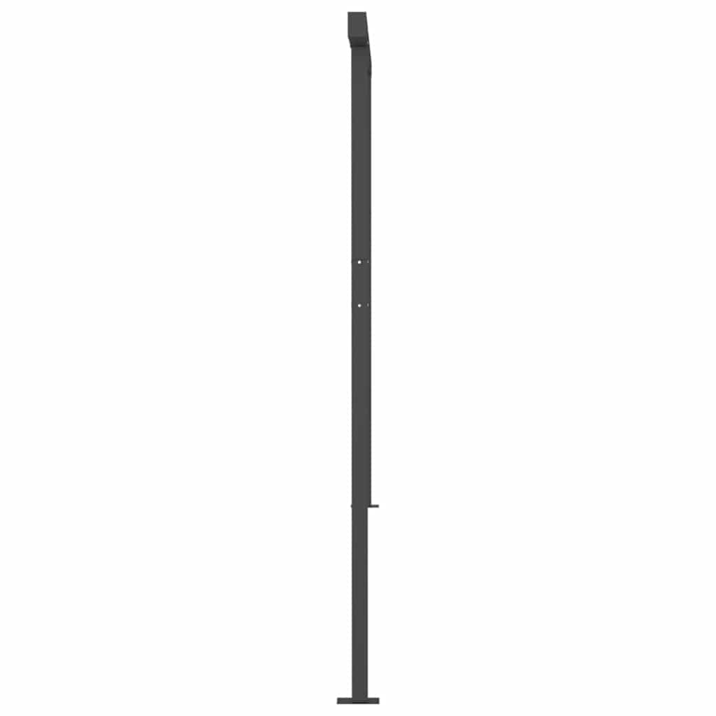 vidaXL Markise Manuell Einziehbar mit Pfosten 6x3 m Anthrazit