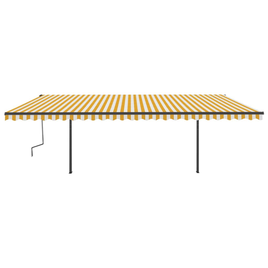 vidaXL Automatische Markise mit LED & Windsensor 6x3 m Gelb & Weiß