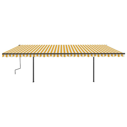 vidaXL Automatische Markise mit LED & Windsensor 6x3 m Gelb & Weiß